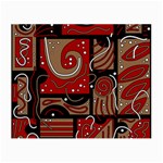 Red and brown abstraction Small Glasses Cloth (2-Side)