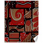 Red and brown abstraction Canvas 11  x 14  