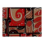 Red and brown abstraction Double Sided Flano Blanket (Mini) 