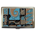 Blue and brown abstraction Cigarette Money Cases