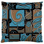Blue and brown abstraction Standard Flano Cushion Case (Two Sides)