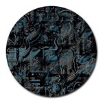 Blue town Round Mousepads