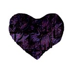 Purple town Standard 16  Premium Heart Shape Cushions