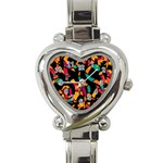 Colorful snakes Heart Italian Charm Watch