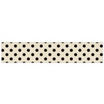 Polka Dots - Black on Pearl Brown Flano Scarf (Small)