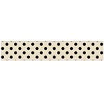 Polka Dots - Black on Pearl Brown Flano Scarf (Large)