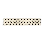Polka Dots - Black on Pearl Brown Flano Scarf (Mini)