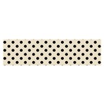 Polka Dots - Black on Pearl Brown Satin Scarf (Oblong)