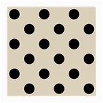 Polka Dots - Black on Pearl Brown Medium Glasses Cloth (2 Sides)