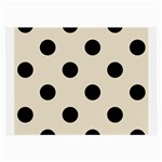 Polka Dots - Black on Pearl Brown Large Glasses Cloth (2 Sides)