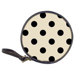 Polka Dots - Black on Pearl Brown Classic 20-CD Wallet