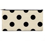 Polka Dots - Black on Pearl Brown Pencil Case