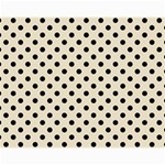 Polka Dots - Black on Pearl Brown Collage 11  x 14 