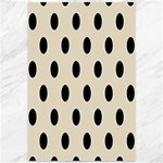 Polka Dots - Black on Pearl Brown Canvas 12  x 18 