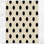 Polka Dots - Black on Pearl Brown Canvas 18  x 24 