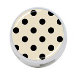 Polka Dots - Black on Pearl Brown 4-Port USB Hub (One Side)