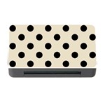 Polka Dots - Black on Pearl Brown Memory Card Reader with CF