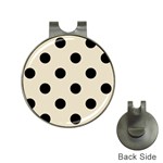 Polka Dots - Black on Pearl Brown Golf Ball Marker Hat Clip