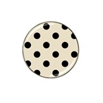 Polka Dots - Black on Pearl Brown Hat Clip Ball Marker (4 pack)