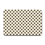 Polka Dots - Black on Pearl Brown Small Doormat