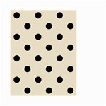 Polka Dots - Black on Pearl Brown Small Garden Flag (Two Sides)