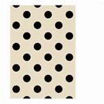 Polka Dots - Black on Pearl Brown Large Garden Flag (Two Sides)