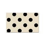 Polka Dots - Black on Pearl Brown Sticker (Rectangular)