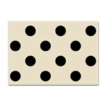 Polka Dots - Black on Pearl Brown Sticker A4 (10 pack)