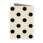 Polka Dots - Black on Pearl Brown Mini Greeting Cards (Pkg of 8)