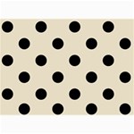 Polka Dots - Black on Pearl Brown 5  x 7  Photo Cards