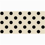 Polka Dots - Black on Pearl Brown 4  x 8  Photo Cards