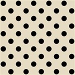 Polka Dots - Black on Pearl Brown ScrapBook Page 8  x 8 