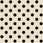 Polka Dots - Black on Pearl Brown ScrapBook Page 12  x 12 