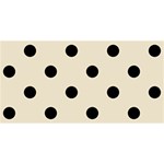 Polka Dots - Black on Pearl Brown YOU ARE INVITED 3D Greeting Card (8x4)