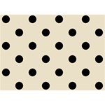 Polka Dots - Black on Pearl Brown Birthday Cake 3D Greeting Card (7x5)