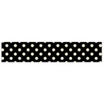 Polka Dots - Pearl Brown on Black Flano Scarf (Small)
