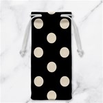 Polka Dots - Pearl Brown on Black Jewelry Bag