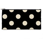 Polka Dots - Pearl Brown on Black Pencil Case