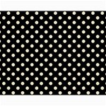 Polka Dots - Pearl Brown on Black Collage 11  x 14 