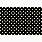 Polka Dots - Pearl Brown on Black Collage 12  x 18 