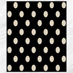 Polka Dots - Pearl Brown on Black Canvas 8  x 10 