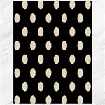 Polka Dots - Pearl Brown on Black Canvas 12  x 16 