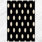 Polka Dots - Pearl Brown on Black Canvas 12  x 18 