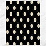Polka Dots - Pearl Brown on Black Canvas 18  x 24 