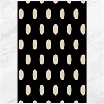 Polka Dots - Pearl Brown on Black Canvas 20  x 30 