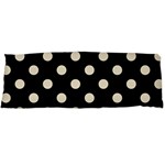 Polka Dots - Pearl Brown on Black Body Pillow Case (Dakimakura) (One Side)