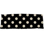 Polka Dots - Pearl Brown on Black Body Pillow Case Dakimakura (Two Sides)