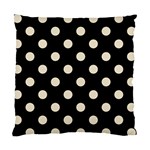 Polka Dots - Pearl Brown on Black Standard Cushion Case (Two Sides)