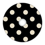 Polka Dots - Pearl Brown on Black CD Wall Clock