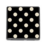 Polka Dots - Pearl Brown on Black Memory Card Reader (Square)